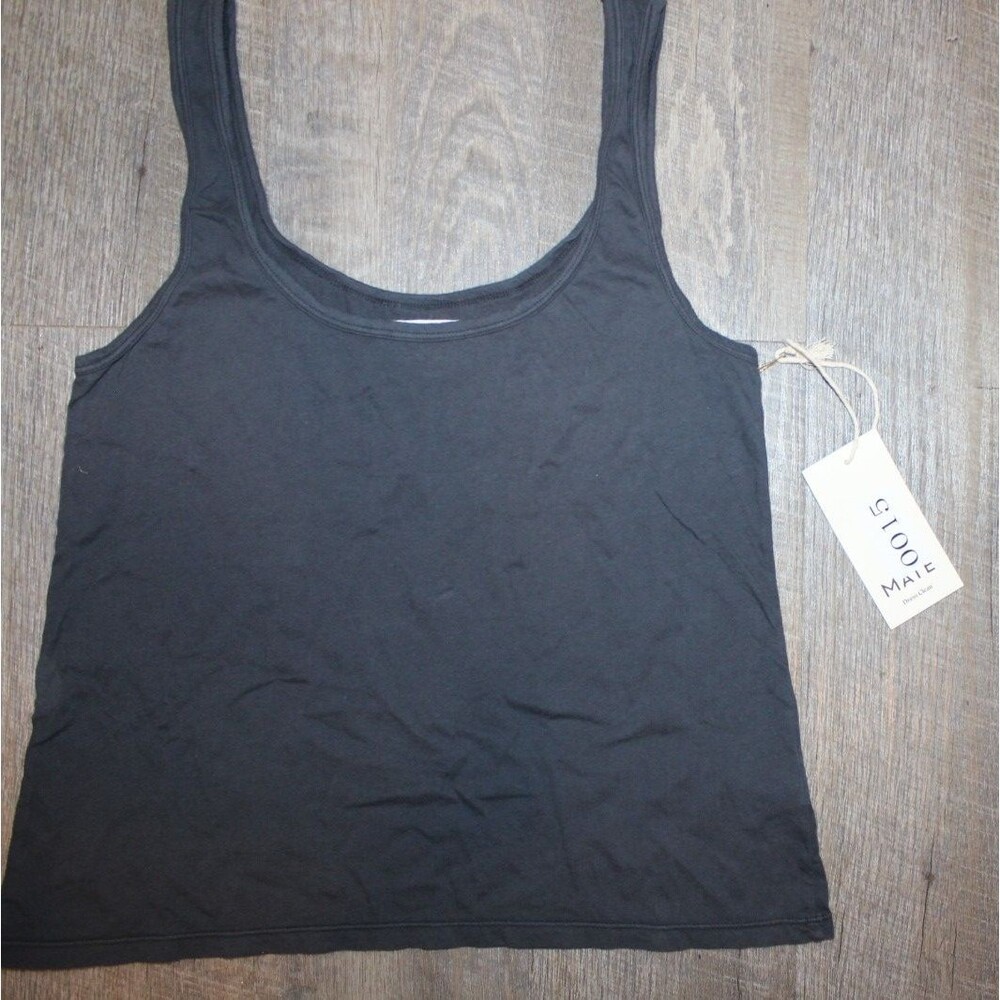 MATE the Label Women Organic Cotton Cropped Layering Tank Top MIDNIGHT BLUE S